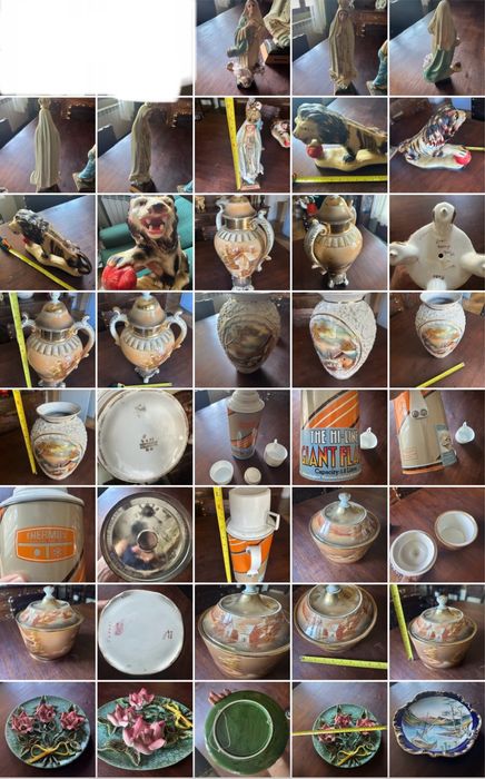 Varios artigos vintage antiquario colecao para desocupar