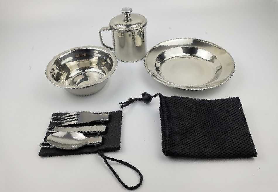 Тактичний набір посуду з нержавійки. Компактний, міцний, новий