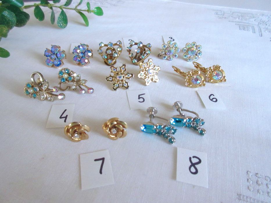 Stara biżuteria kolczyki klipsy lata 80