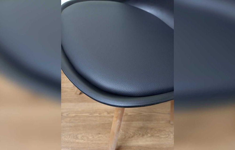 Кресло черное кухонное / Міцне крісло для кухні, стільці обідні