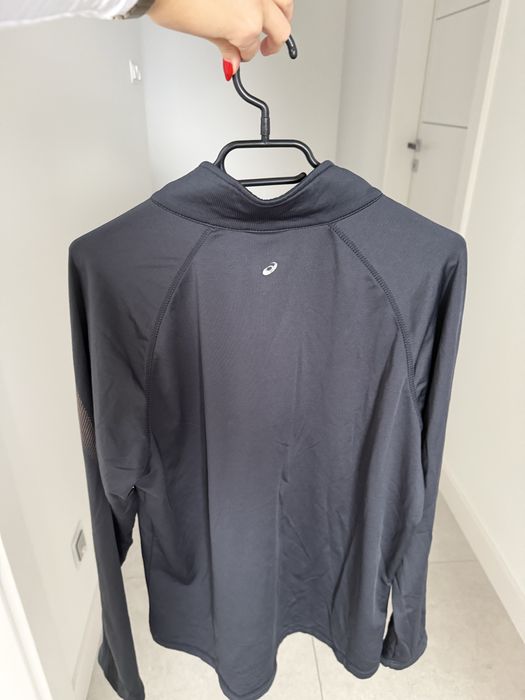 Termoaktywna bluza Asics M/L na suwak odblaskwe znaki otwory na palec