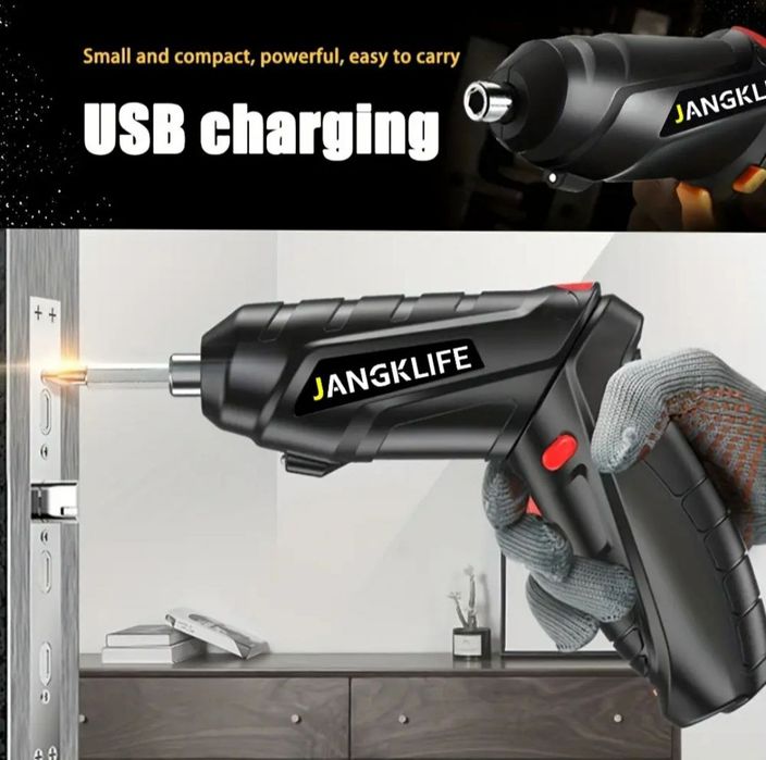 Аккумуляторная электрическая отвертка, шуруповерт JANGKLIFE для дома