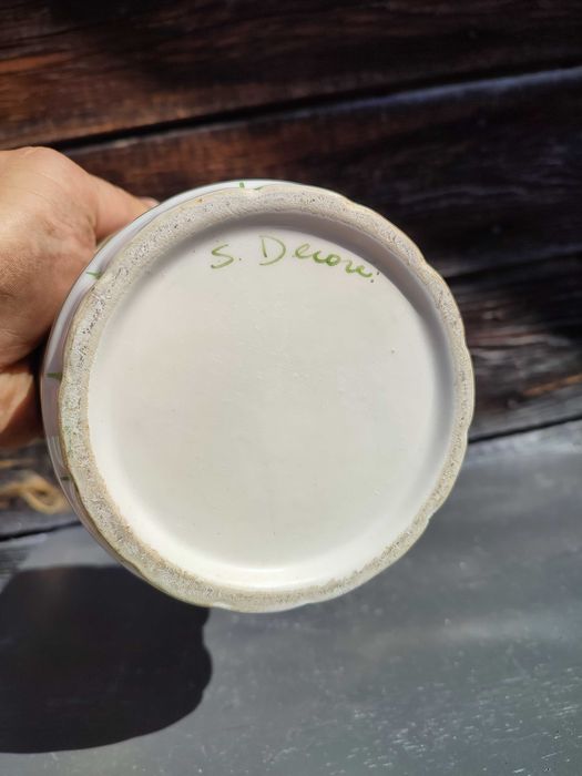 Ceramiczna Włoska osłonka / doniczka - vintage - design Z24