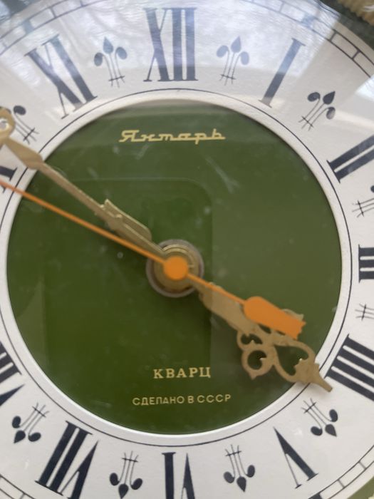 Jantar zegar ścienny unikat ZSRR CCCP 70 rok