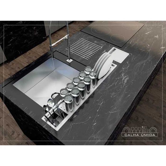 Cubas e Escorredores embutidos em Aço inox