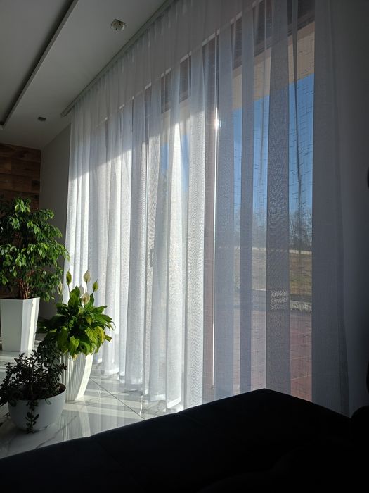 Firana batyst srebrna nitka