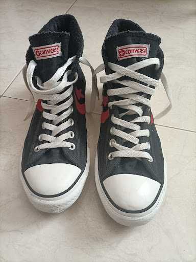 Converse Star Player Re-Issue High Top – Preto/Vermelho – Tam. 41