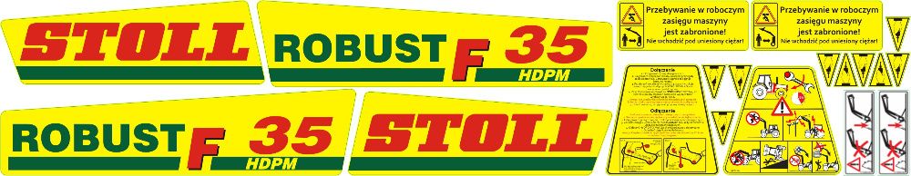 Naklejki Stoll Robust F31 F15 F35 F30 Kompakt ecoline