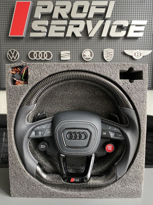 Спортивне кермо Audi RS5 / RSQ7 / RSQ8 Підігрів керма Карбон
