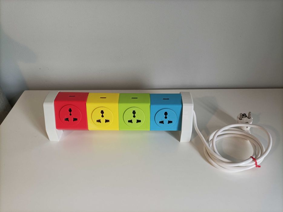 Bloco Tomada Premium giratória com portas USB | Super linda e Colorida