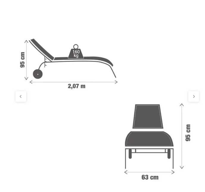 Espreguiçadeiras Jardim Piscina Naterial Lyra II (2 unidades)