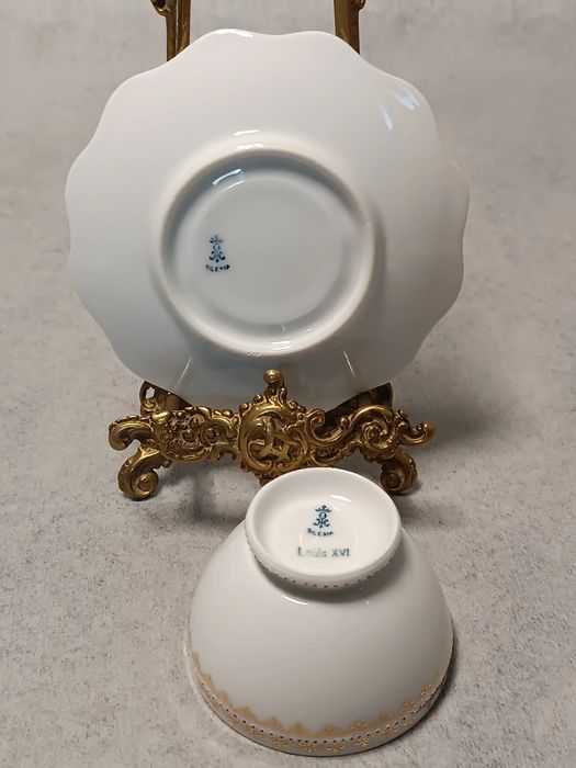 Hermann Ohme SILESIA Louis XVI  Filiżanka Kolekcjonerski Duet