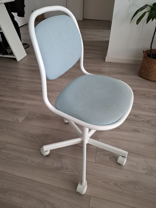 Cadeira para secretária criança branco/azul claro