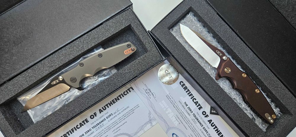 Nóż Zero Tolerance ZT0392BRNGLD Limited Edition Factory Custom Rick Hinderer Wrocław
