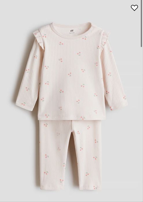 Бавовняний комплект в рубчик h&m
