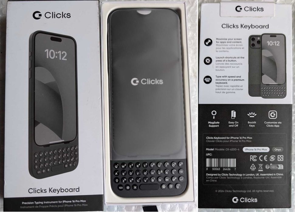 Clicks Creator Keyboard для apple iPhone 16 Pro Max чохол клавіатура