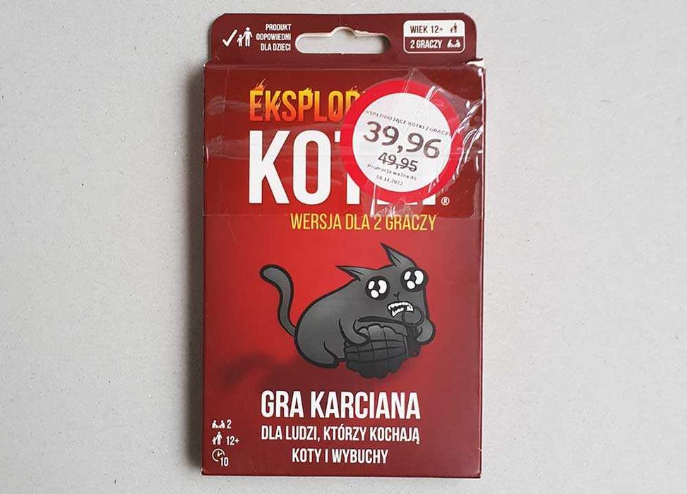 Eksplodujące Kotki w wersji dla 2 graczy Gra karciana super cena 39,96