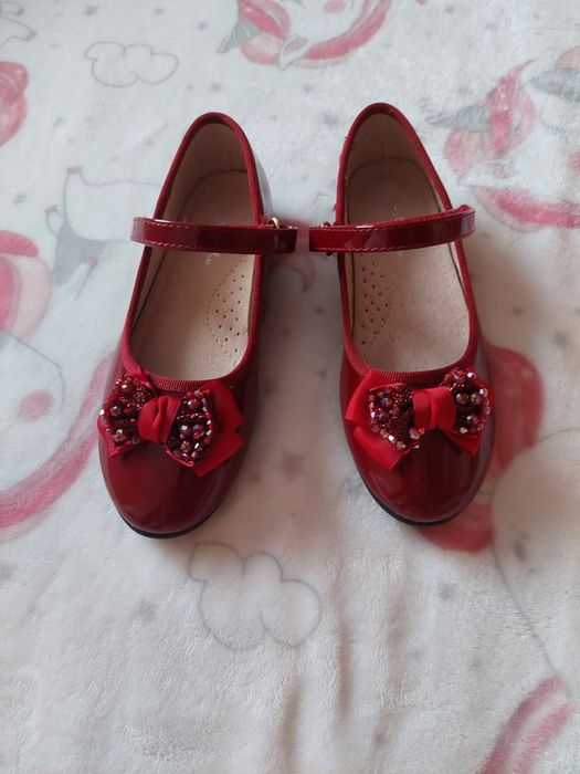 J.Nowe czerwone lakierki rozm. 33 eleganckie, baletki