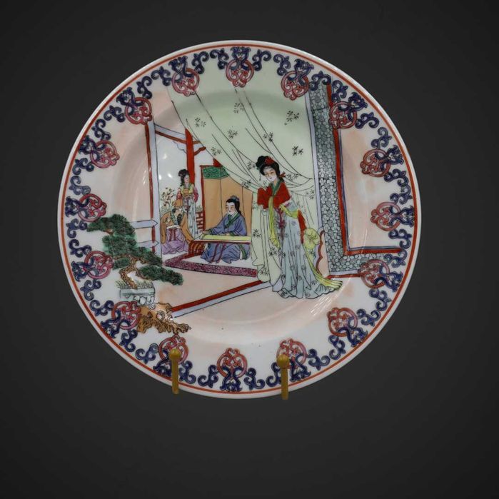 Talerz Chińska porcelana Gejsze  Jingdezhen b5/040553