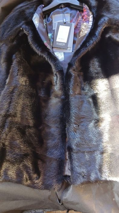 Casaco de vison luxuoso "Rainha da Neve" (Snejnaya Koroleva)