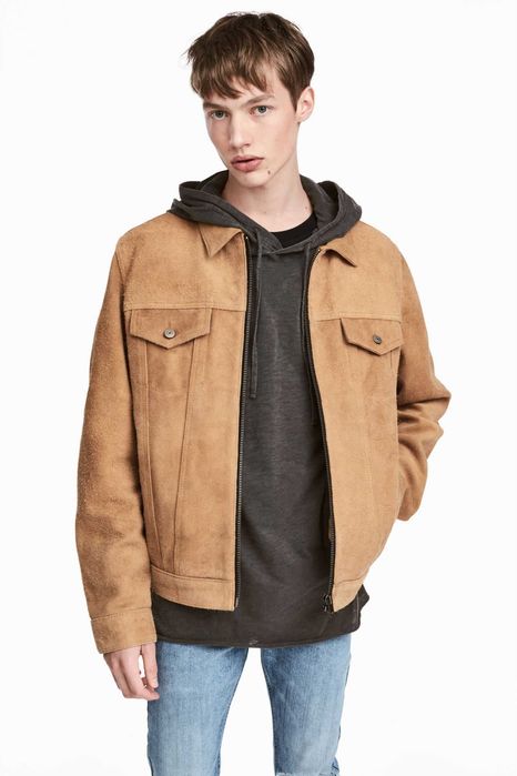 Шкіряна куртка H&M Suede Camel Jacket Розмір Л