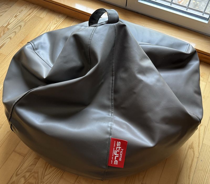 Pouffe / Puff Espaço Casa castanho, em napa, como novo