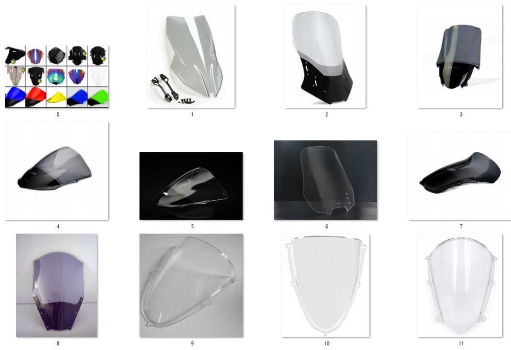 Ветровик стекло Yamaha Kawasaki Suzuki Honda Ducati Aprilia BMW KTM