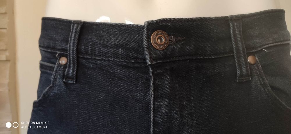 Wrangler Regular Blue Black męskie jeansy rozm 34/34 jak 35/34