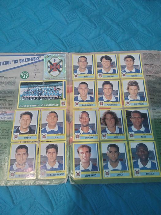 Caderneta de cromos Panini época 1995/1986
