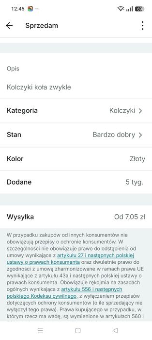 Sprzedam kolczyki
