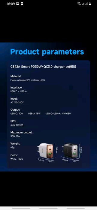 Kuulaa KL-CD59-зарядное.Hoco-30W. Essager- 30W, Asometech-65 W..