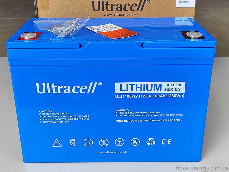Гарантия 2 года Литий-ферумный аккумулятор Ultracell LiFePo4 12v 100Ah