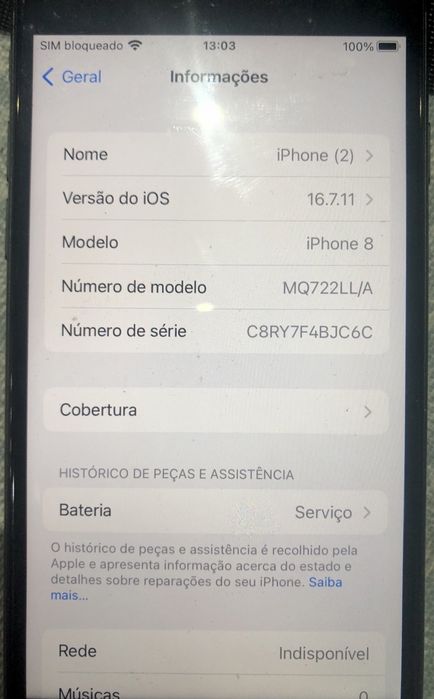 Ifhone 8 com 64 Gb