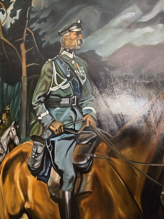 Obraz Piłsudski na Kasztance Kossak replika płótno olej