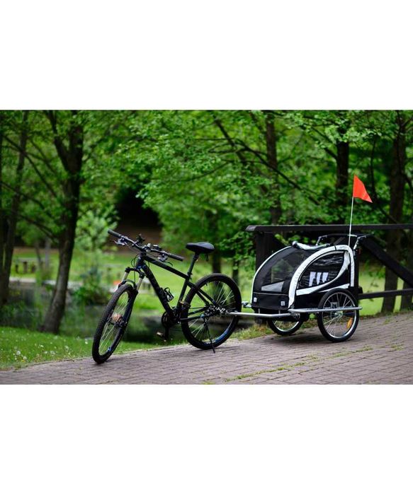 Przyczepka rowerowa z amortyzatorem 3w1  2-osobowa + JOGGER