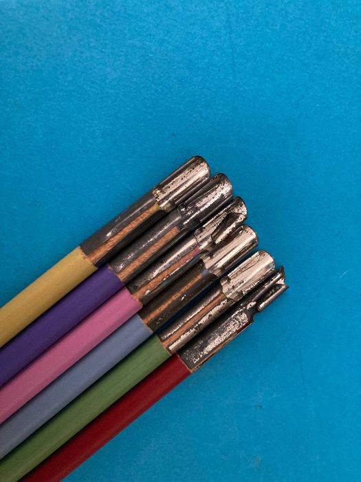 Lote de 6 Penas de Escrever em madeira Muito Antigas