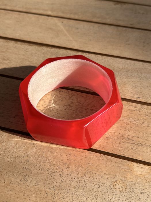 Oryginalna bransoletka Malinowa Fasetowana Bangle
