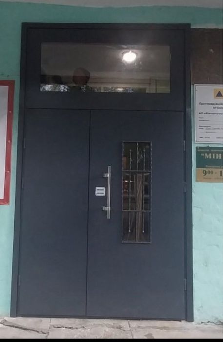 Технічні двері  з антикорозійним покриттям, вхідні двері в підʼїзд