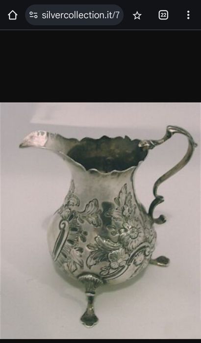 Mlecznik XVIII w. 1729 rok - repusowane srebro, punce, UNIKAT MUZEALNY