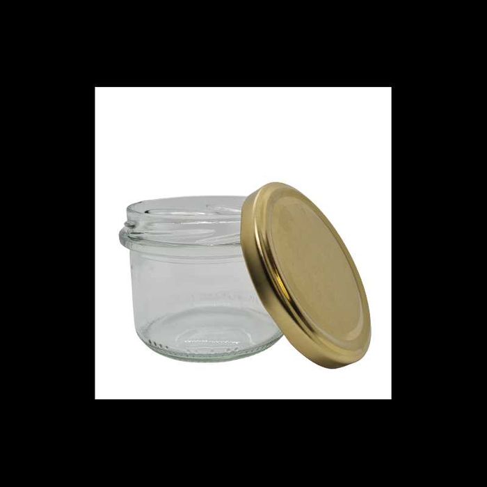 Słoik 235ml + złota zakrętka - 8 szt.
