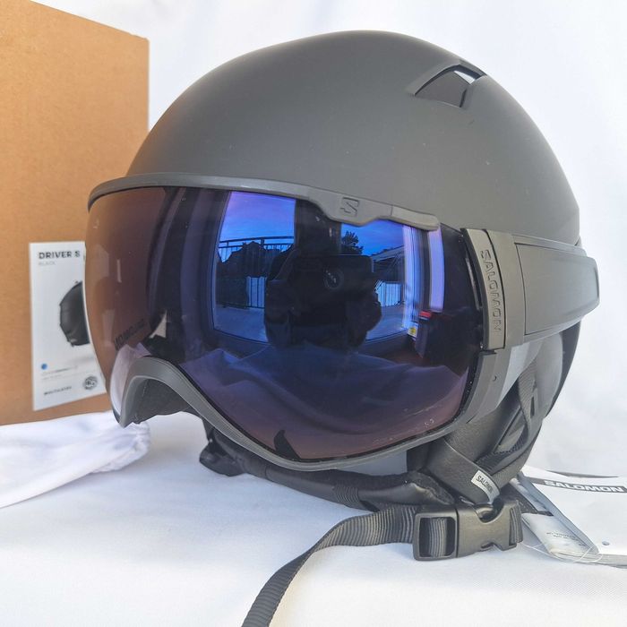 Kask narciarski Salomon Driver S All Black Silver L 59-62cm