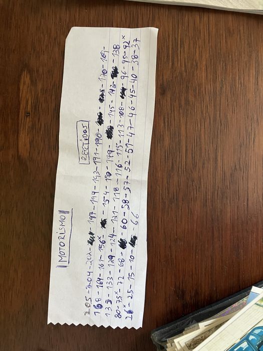 Caderneta Motorismo - cromos repetidos