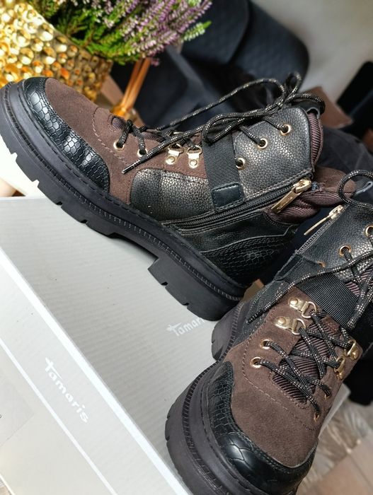 Buty zimowe Tamaris, czekoladowe