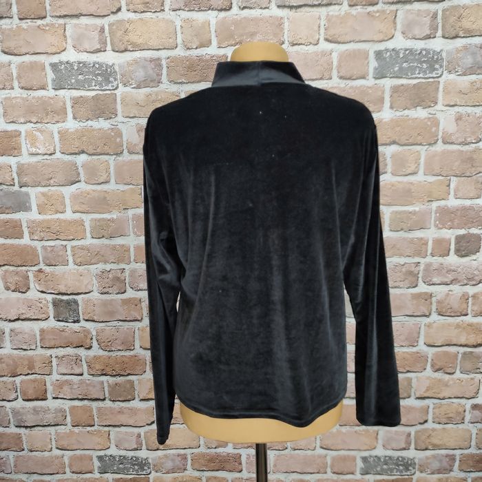 Fajny welurowy czarny golf z marszczeniem r. Xl