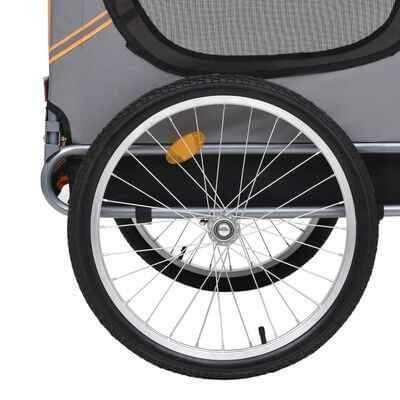 NOVO - Reboque de bicicletas laranja e cinzento