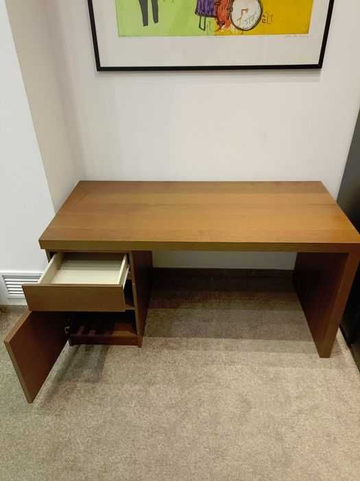 Biurko Ikea Malm Ciemny Brąz 140x65