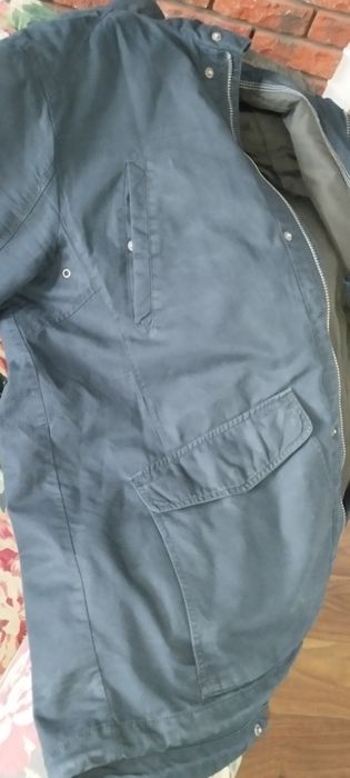 Parka kurtka meska zimowa granatowa xl