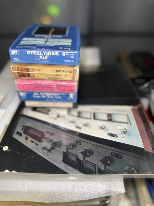 Reciver amplificador SA-8000X e 8 track 858 quadrifonico Technics topo