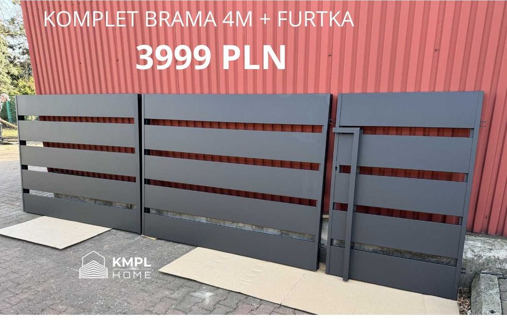 BRAMA PRZESUWNA PEŁNA 4499, ocynkowana malowana proszkowo - PREMIUM