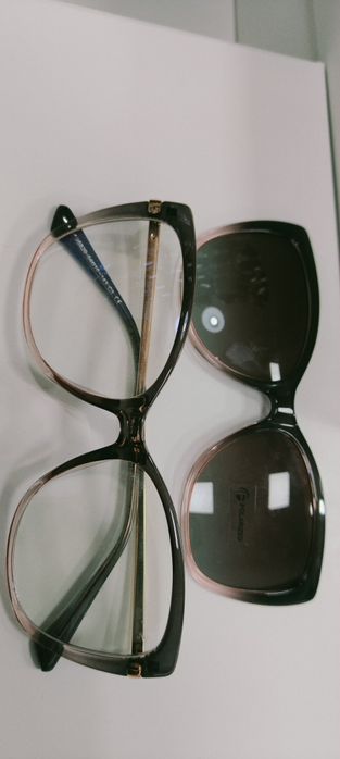 Okulary zerówki z nakładką